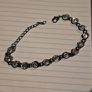 Black gun metal bracelet or anklet